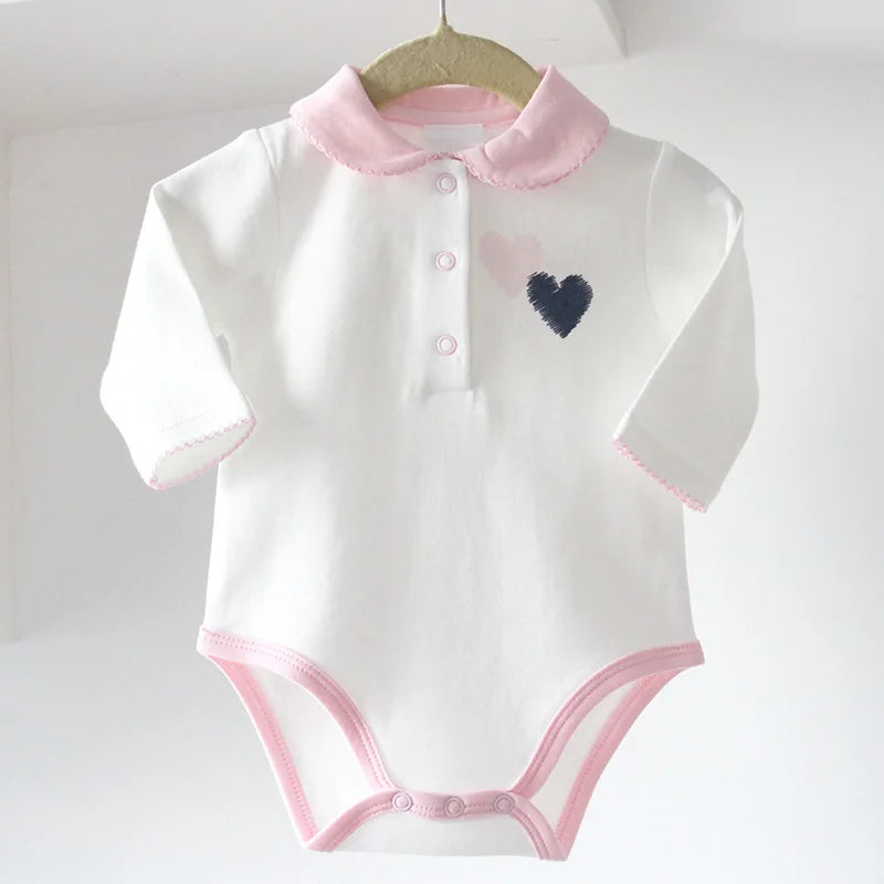 Baby clothes baby jumpsuit bodysuit pyjamas kids clothes baby girls clothes pyjamas long sleeves children clothing with heart