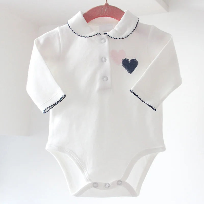 Baby clothes baby jumpsuit bodysuit pyjamas kids clothes baby girls clothes pyjamas long sleeves children clothing with heart