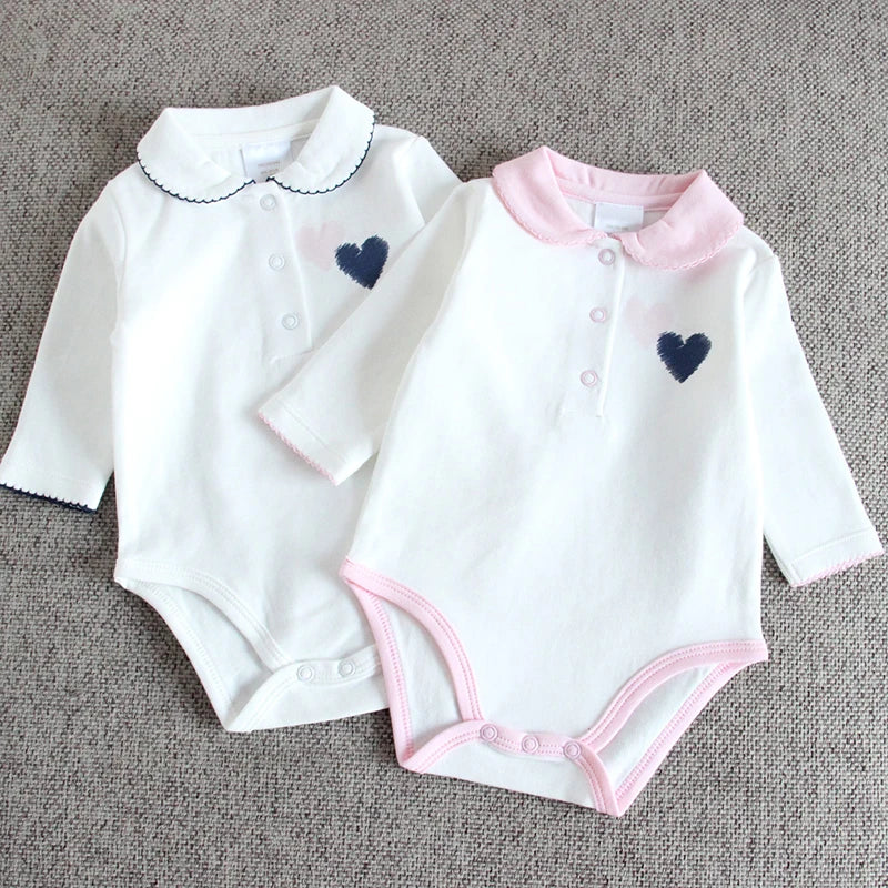 Baby clothes baby jumpsuit bodysuit pyjamas kids clothes baby girls clothes pyjamas long sleeves children clothing with heart